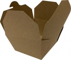 Menu box KRAFT / 11 x 9,5 x 6,5 cm / 700 ml / tuková bariéra / balík (50 ks)
