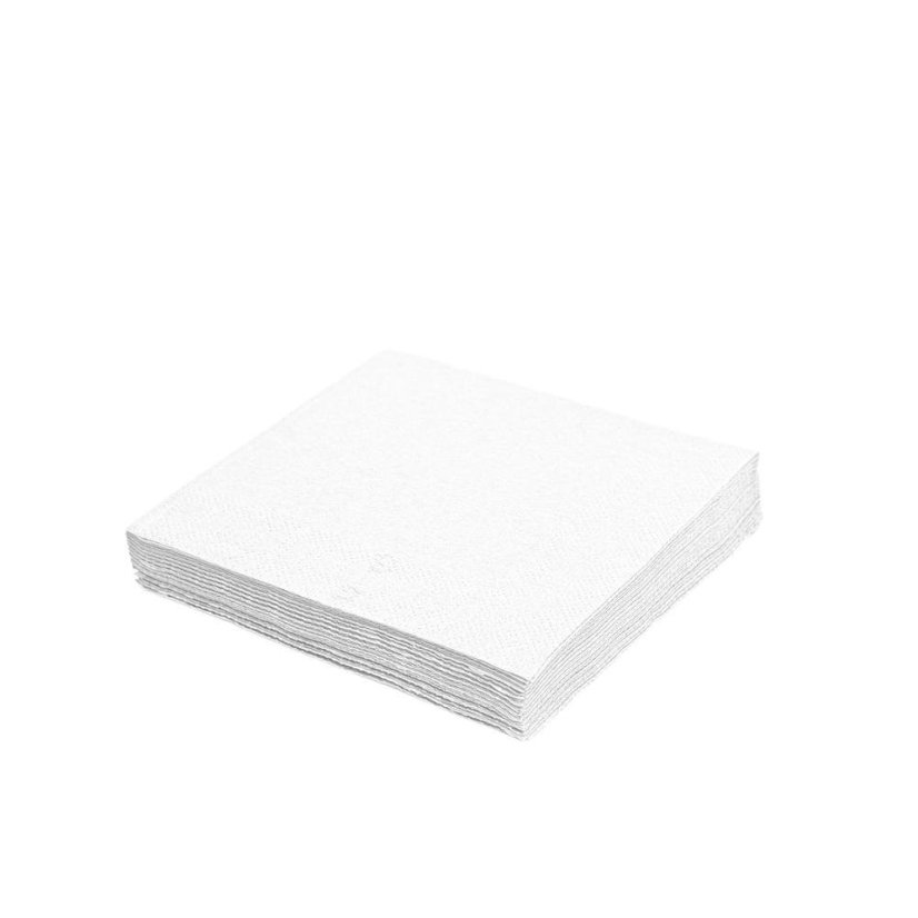 Ubrousky 1-vrstvé, 30x30, bílé, 500ks/bal - Balení: karton (5000 ks)