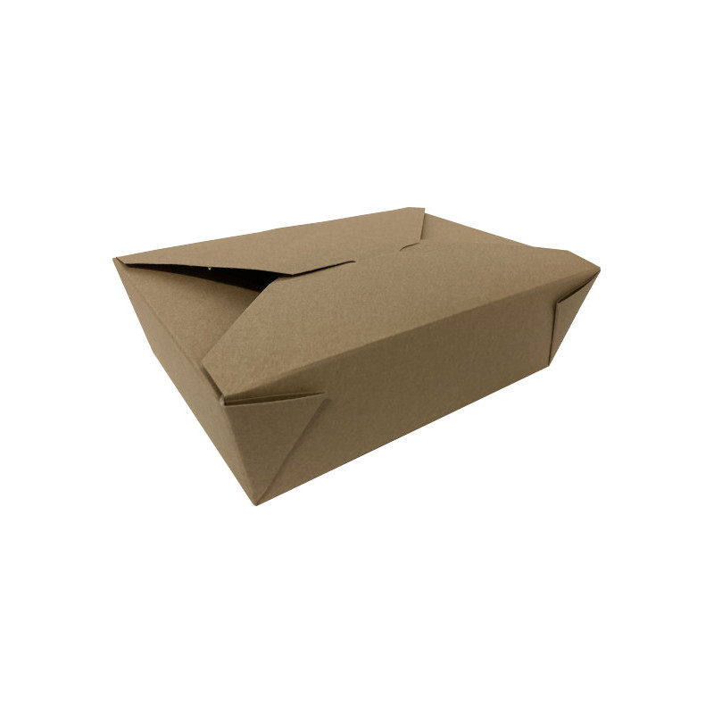 Menu box KRAFT / 15,1 x 12 x 6,5 cm / 1300 ml / tuková bariéra / balík (50 ks) - Balení: balík (50 ks)