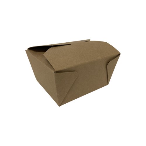 Menu box KRAFT / 11 x 9,5 x 6,5 cm / 700 ml / tuková bariéra / balík (50 ks) - Balení: balík (50 ks)