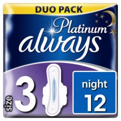 Hygienické vložky Always platinum ultra duo night / 12 ks