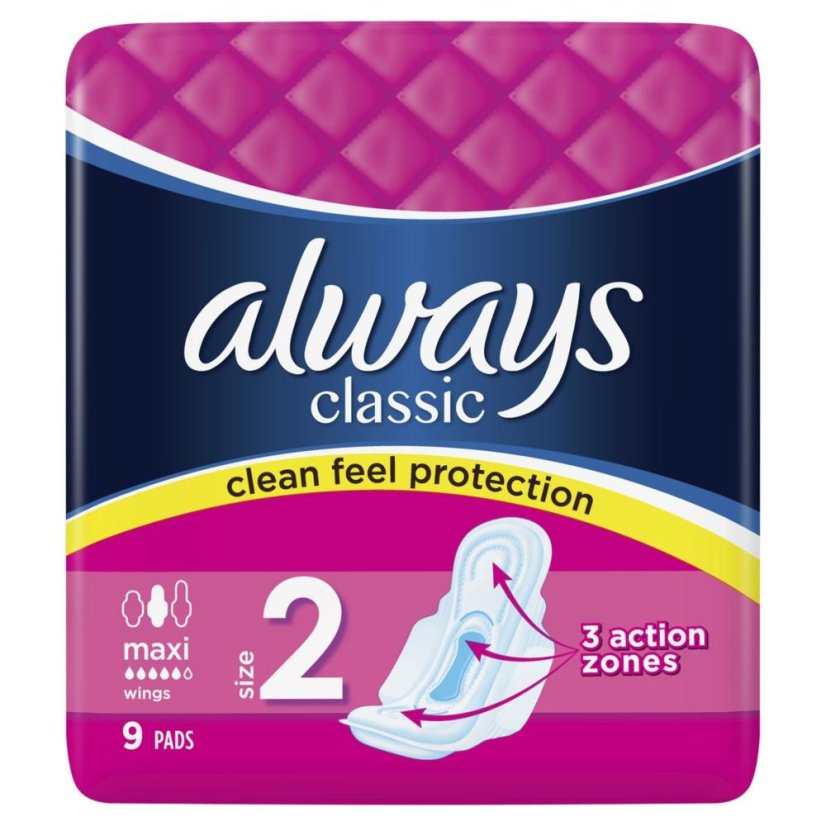 Hygienické vložky Always classic maxi / 9 ks