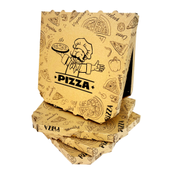 Krabice na pizzu  32 x 32 x 3cm  hnědo - hnědá, univerzální potisk