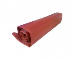 Pytel na odpad LDPE / 70 x 110 cm / 80 µm / červený / 15ks/rol