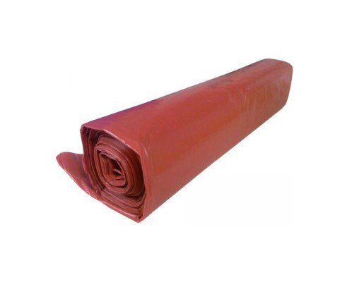 Pytel na odpad LDPE / 70 x 110 cm / 80 µm / červený / 15ks/rol - Balení: karton (150 ks)