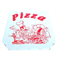 Krabice na pizzu A 40x40x3,5 bílo-bílá - univerzální potisk 50 ks