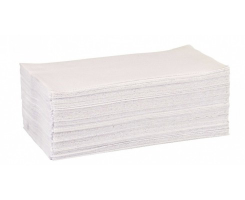 Z-Z ručníky / 2 vrstvé / bílé - Balení: karton (3200 ks)