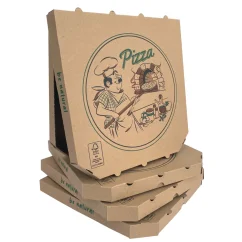 Krabice na pizzu A 32x32x3 hnědo- hnědá (kraft) - univerzální potisk 100ks