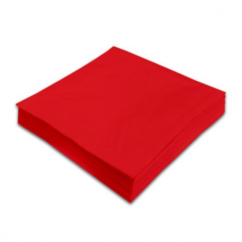 Ubrousky / 2 vrstvé / 33 x 33 cm / červená - Balení: balík (250 ks)