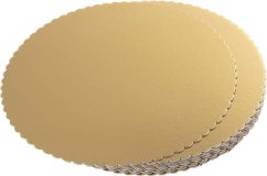 Dortová podložka / průměr 30 cm / zlatá - stříbrná / balík (50 ks)