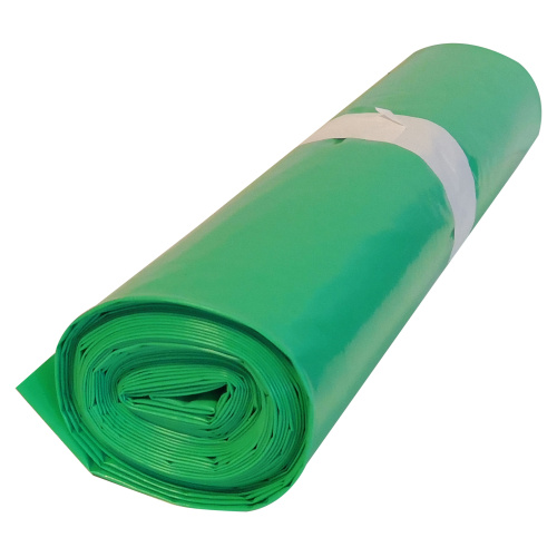 Pytel na odpad LDPE / 100 x 120 cm / 80 µm / zelený - Balení: karton (75 ks)